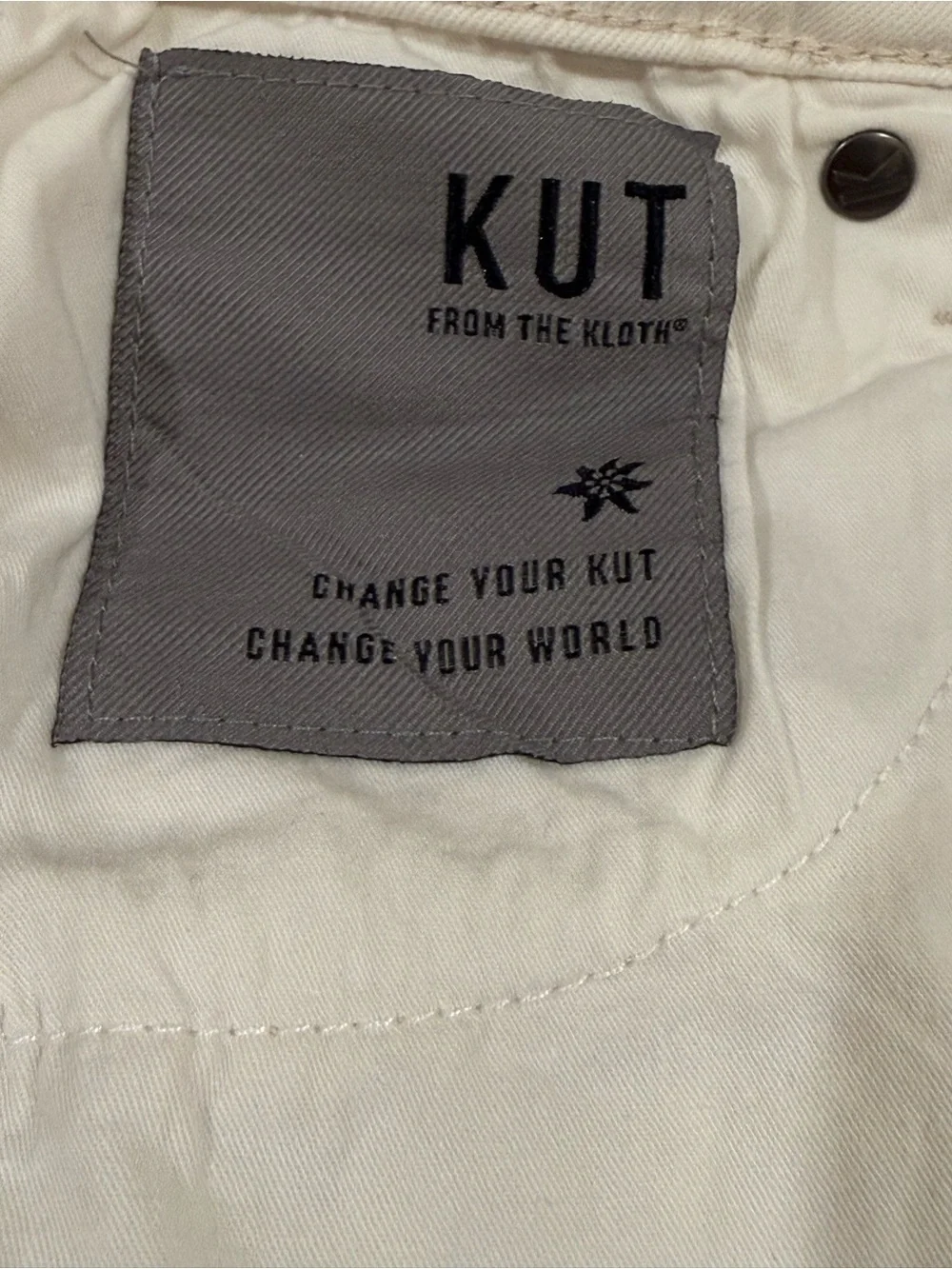 Kut from the Kloth Reese High Rise Ankle Straight with Metallic Finish Size 4